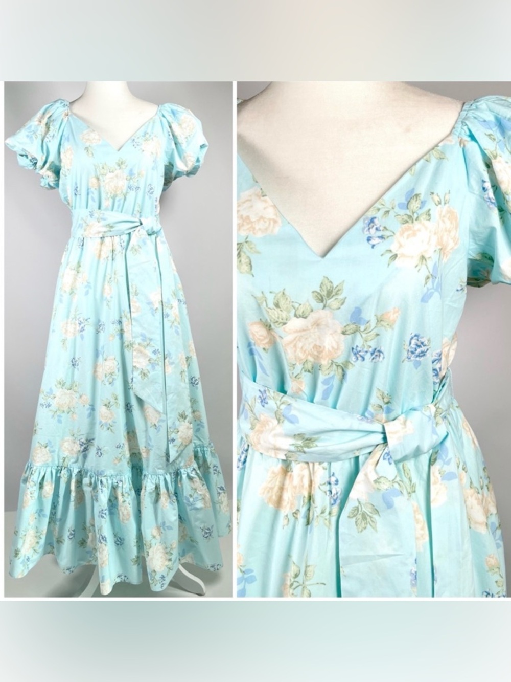 Love Shack Fancy for Target Floral Blue Maxi Dress - Picture 2 of 9